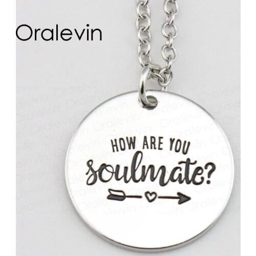 HOW ARE YOU SOULMATE Pendant Charms Necklace Gift Jewelry 10Pcs/Lot #LN418