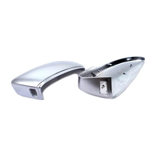 R Line Style Silver Matt Chrome Side Mirror Cap Replacement (Lane Assist) FOR VW Passat B7 / CC