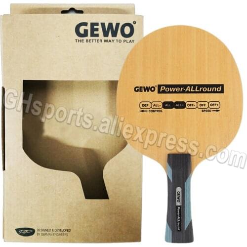 GEWO Power Allround Table Tennis Blade / Racket (ALL & ALL+) 5 Ply Wood Original GEWO Ping Pong Bat / Paddle