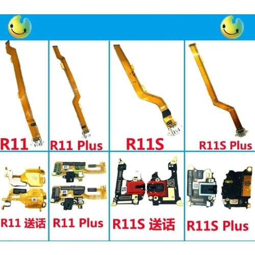 OPPO R11 R11S R11PLUS R11SP USB Charging Socket Connector Headphone Jack IC Microphone Original Motherboard Flex Cable Platelet