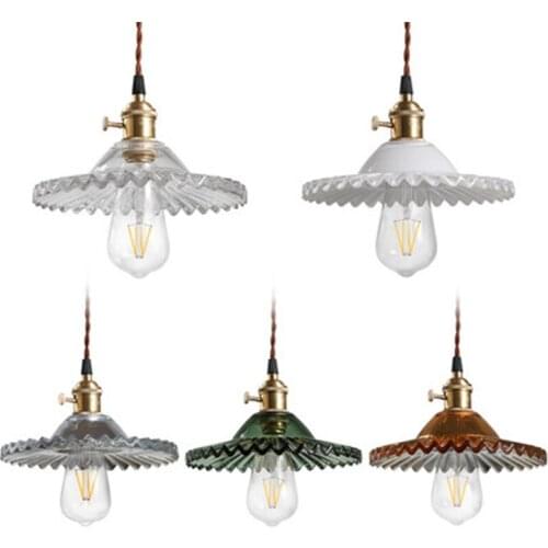 Edison Loft Decor Iron Glass LED Pendant Light Fixtures Vintage Industrial Lighting Single Antique Hanging Lamp Luminaire