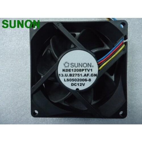 For Sunon KDE1208PTV1 8025 8cm 80mm DC 12V 3.7W PWM function Cooling Fan