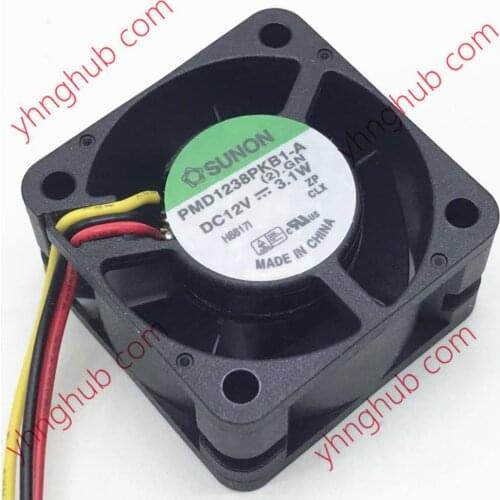 SUNON PMD1238PKB1-A (2).GN DC 12V 3.1W 38x38x20mm 3-Wire Server Cooling Fan