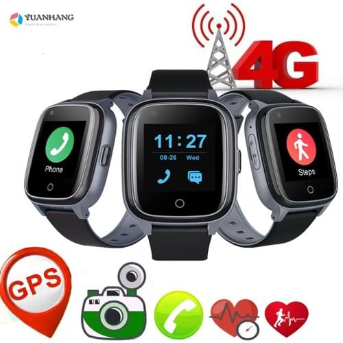 Smart 4G Elderly Old Men Watch Heart Rate Blood Pressure GPS WIFI Position Track Monitor SOS Voice Video Call Camera Smartwatch
