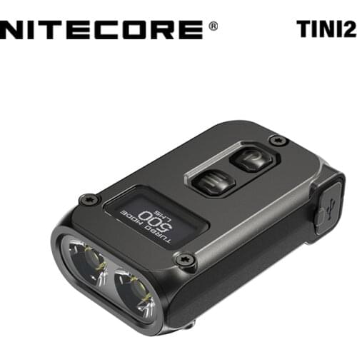NITECORE TINI2 500 Lumens OLED Smart Dual-core Key Light, APC Sleep Technology, Long Standby, Using USB Type-C Charging