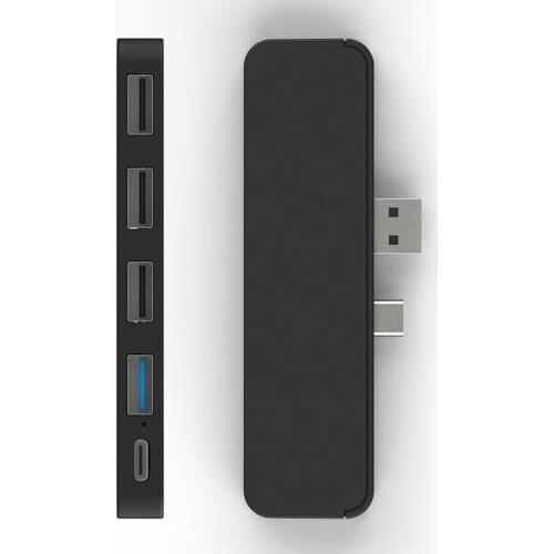 5 In1 Hub USB Multi 2.0 Hub USB Splitter High Speed 4 USB A + 1 USB C Ports For PlayStation 5 Game Console For PS5 USB Hub