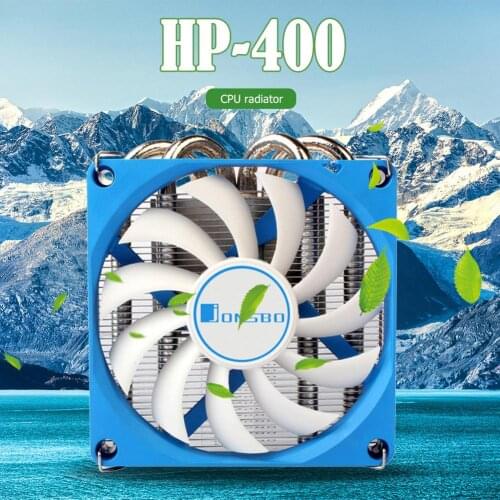 Jonsbo HP-400 CPU Cooling Fan Ultra-Thin CPU Cooler 4 Heat Pipes Radiator for HTPC Case All-In-One Computer