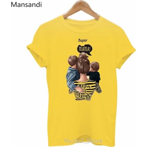 Women clothes 2021 Super Mom Tshirt graphic tees shirt femme birthday christmas gift kawaii pink female t-shirt summer top