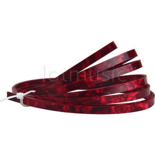 5 Feet Celluloid Acoustic Guitar Binding Purfling Strip 5mm x 1.5mm Red Pearl