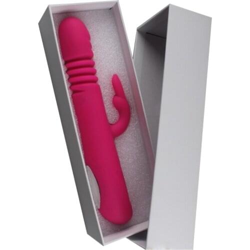 Automatic Telescopic Rabbit Vibrator Whirling Heating Function 7 Frequency Vibration Double Motor Vagina Clitoral massager