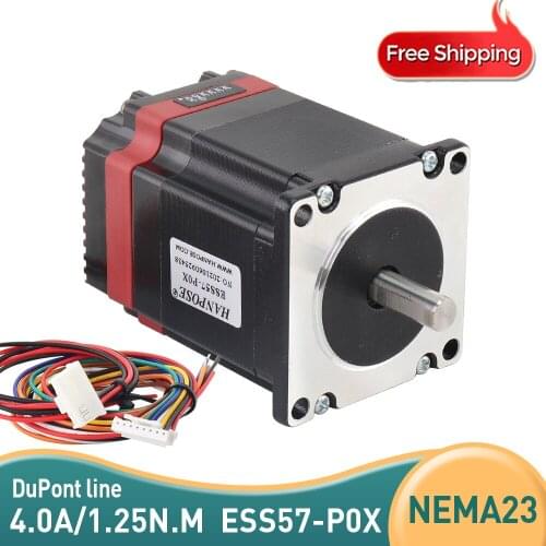 Free Ship Drive servo motor integrated machine Nema23 Stepper Motor ESS57-P0X 56MM 4.0A 1.25N.M 4-lead 57 motor for 3D printer