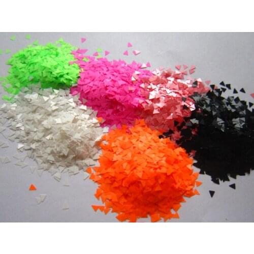 6 colors to choose Cute Neon Matte Triangle Nail Art Sequins Paillette for Nail Art Decoration Nail Polish Making