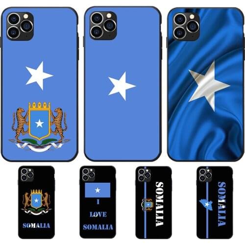 For Samsung Galaxy A20 M10S A70 M20 M30 A40S A51 A71 A30S A50S Somalia Flag Coat Of Arms Finger Frint Text TPU Phone Cases