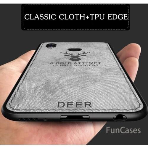 Huawei Nova 3 case cover Nova3 back cover silicone edge deer pattern fabric shockproof case for Huawei Nova 3 coque capa case