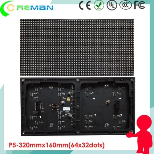 Coreman Indoor high brightness SMD3528 led module P5 , p5 indoor 320x160 led module led matrix 64x32 led video panel