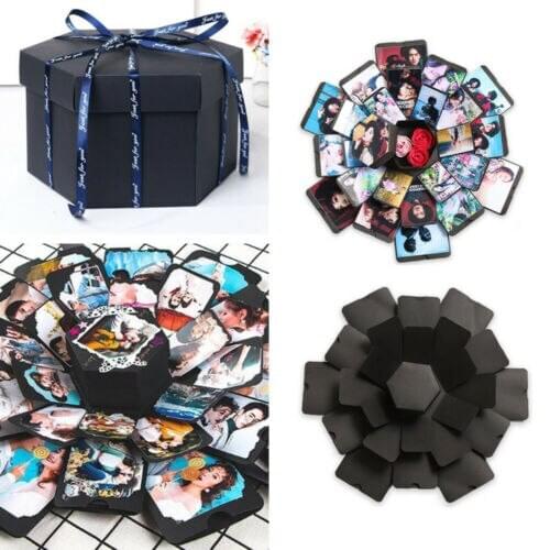 DIY Surprise Explosion Box Memory Scrapbook Photo Album Kits Anniversary Gifts