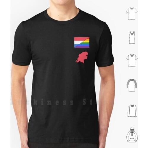 Netherlands T Shirt Cotton Men DIY Print Flag Long Shadow Stylish Beautiful Map Rainbow Red Orange Yellow Green Blue