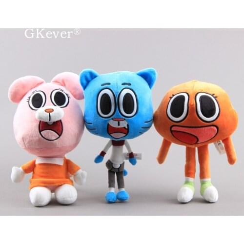 26cm Cartoon Anime Amazing World Plush Toys Doll Peluche Cute Cat Bunny Stuffed Toy Baby Kids Christmas Birthday Gift