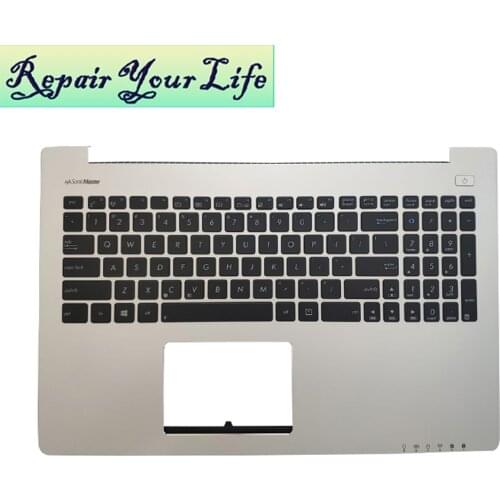 Laptop keyboard for ASUS S500CA S500C US English 0KN0-N32US13 0KNB0-6128US00 9Z.N9DSU.101 black KB+horn silver Palmrest Top Case
