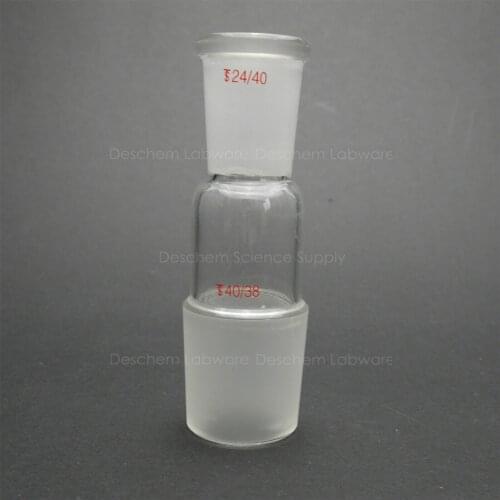 Lab Glass Reducing Adapter from 40/38 to 24/40,laboratory Chemistry Glassware