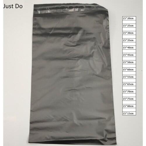 15*45cm Matte Black Courier Bag Express Envelope Storage Bags Mail Bag Mailing Bags Self Adhesive Seal Plastic Packaging Bags