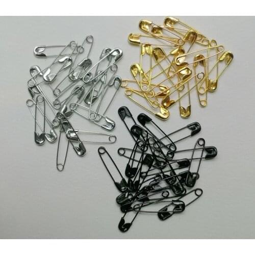 1728Pcs/Set Copper Safety Pins 19mm Silver Gold Black Safety Pins Knitting Cross Stitch Marker Tag DIY Sewing Tools Accessory