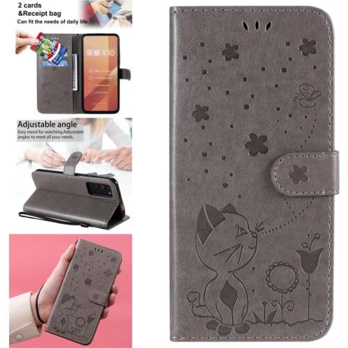 Fashion Leather Wallet Book Phoner Cover For Huawei Honor 30 Pro Protective Cases Coques Plus Lite X10 Play 4 Mate 40 4T Pouch