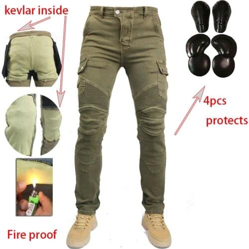 UGB Motorcycle Riding Jeans Men And Women Models Anti-fall Motorcycle Pants Fire-resistant And Wear-resistant Materials Trousers