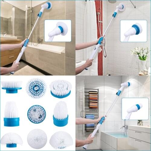 Brush Head Washing Combination Groove Replacement Head For Turbo Scrub Wireless Rechargeable Living Room Electric Cleaning Tool