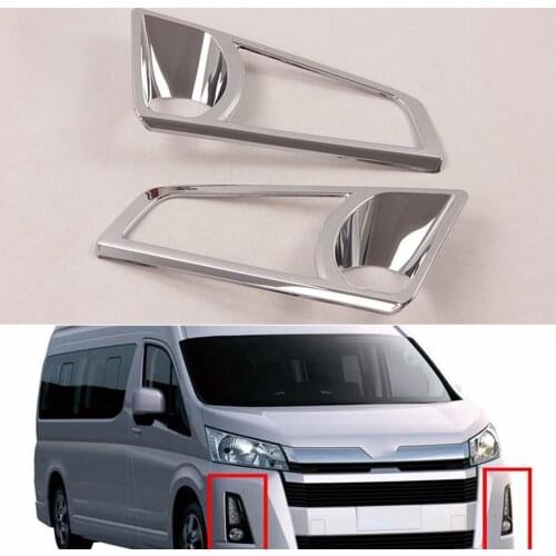 New ABS Car-styling For Toyota Hiace 2019 2020 Car Front Fog Light Cover Trim Moldings Exterior Accessory