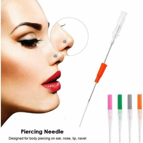 50PCS 14G 16G Disposable Sterilized Tattoo Needle Body Piercing Catheter Needles Wholesales Dropshipping Tattoo needle Kits Sets