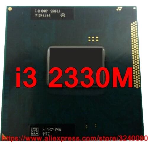 Original lntel Core i3 2330M SR04J CPU (3M Cache/2.20GHz/Dual-Core) i3-2330M Laptop processor free shipping