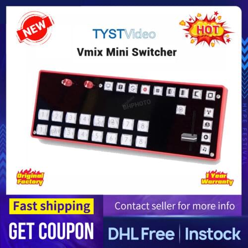 TYST Vmix Mini Switcher Control Panel MIDI2.0 Video Recording Switchboard Type C interface for Vmix OBS New Media Live Youtube
