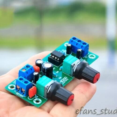 DC 10V 12V 24V NE5532 Subwoofer Pre-Amplifier Preamp Board Low-pass Filter Module