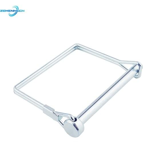 Spring Carbon Steel Square Shaft Locking Lock Pin Safety Coupler Pin Retainer Farm Trailers Wagons Lawn Garden Auto Car Trailer
