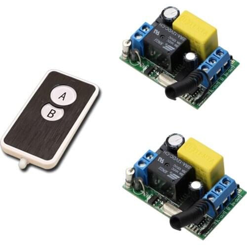 AC 220V 1CH Wireless Remote Control Switch Relay Module Remote Control 2 Receiver & Transmitter Bedroom Ceiling Lights Lamps