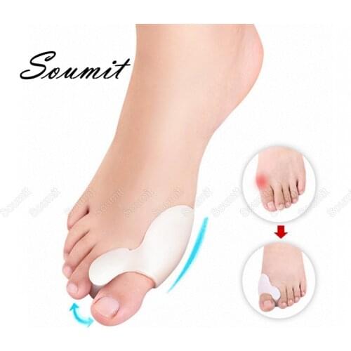 Silicone Gel Bunion Thumb Separator for Big Toe Corrector Splint Hallux Valgus Orthosis Correction Foot Care Relief Protect Pads