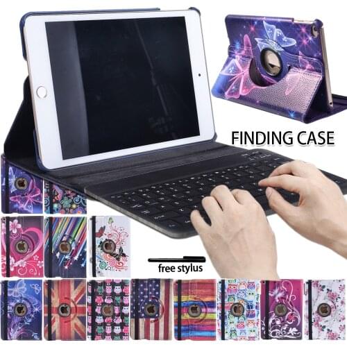 Drop Resistance Foldable Tablet Case PU Leather Stand Suitable for Apple IPad 9.7 Inch Notebook Case+Keyboard Tablet Accessories