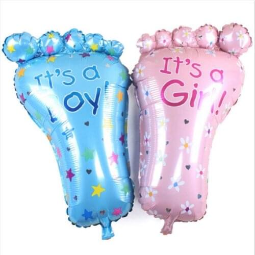 2pcs Baby Shower Foot Aluminum Foil Balloons Feet Balloon for Newborn Baby Shower Birthday Party