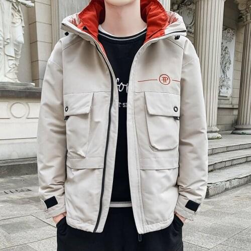 High Quality Warm Men Winter Clothing Thick Warm Padded Outwear Casual Solid Color Hooded Mens Padded Jackets