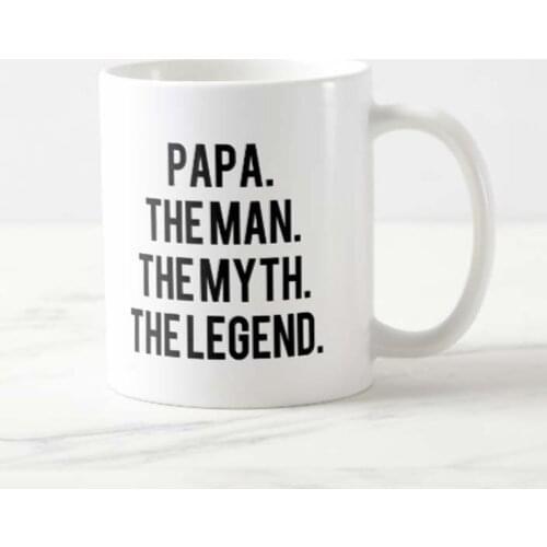Papa the Man the Myth the Legend funny mug Teacher Tea Cup Sweet Funny Mugs Cups for Girlfriend Boyfriend Novelty Valentine Coll