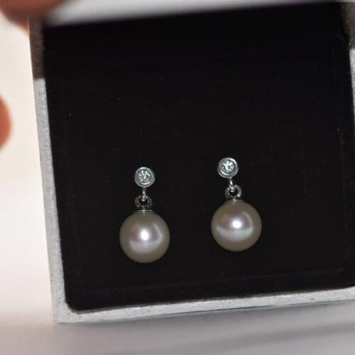 Luminous Elegance Drop Earrings 925 Sterling Silver Earrings for Women Jewelry Clear CZ White Pearl Earings Long Dangle Earrings