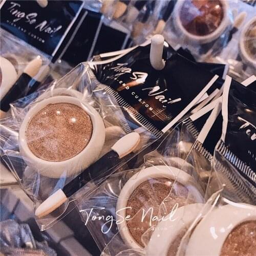 1 Box Solid Powder Chrome Mirror Titanium Powder for Nail Art and design-7 colors available single-color eye shadow solid mirror