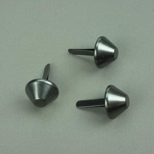 12mm Metal Bag Purse Feet Studs Bag Protectors Flat Base round spots Gunmetal bag purse feet nailhead beads 1000Pcs/lot