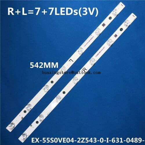 16PCS 100% New LED backlight strip A rray for tx-55dx600e TB5509M M30900 16V0 E74739 EX-55S0VE04-2Z543-0-I-631-0489-1