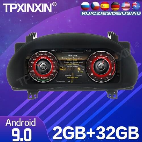 2+32G For Toyota Corolla 2014-2017 Android 9.0 Car Dashboard Panel Virtual Instrument Cluster Digita Multimedia GPS Navigation