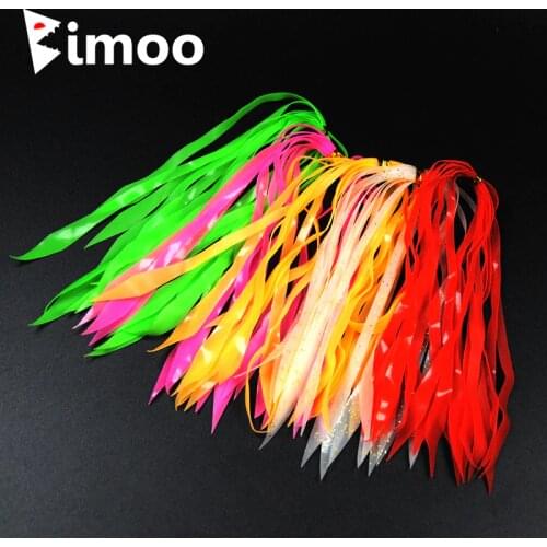 50 pcs Luminous Silicone Pike Streamer Orange Green Pink Silicone Skirts for Spinnerbait Buzzbait Rubber Jig Lures Squid Skirts