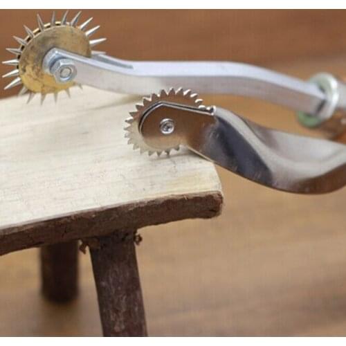 Handmade Accessories Wooden + Stainless Steel Material 2MMPractical Craft Leather Fabric Needle Sewing Wheel Punch Tool