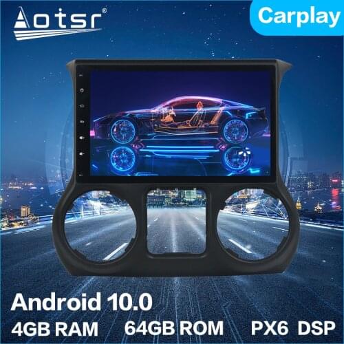 Aotsr Android 10.0 4+64G Car Radio Player GPS Navigation Car Stereo HD Multimedia Player For Jeep Wrangler 2013-2018 DSP Carplay