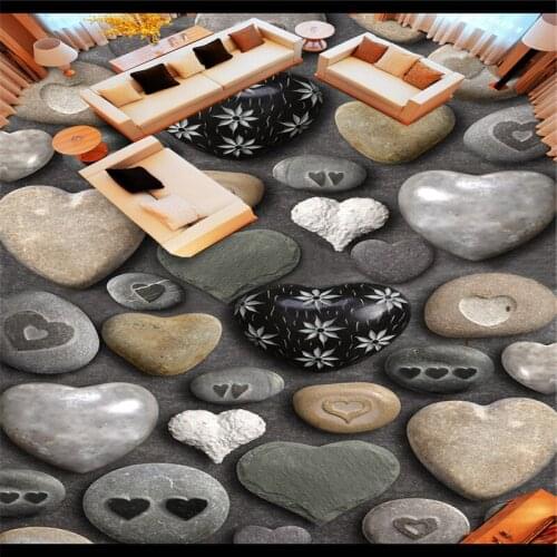 Beibehang PVC floor painting mural wallpaper bathroom wear non-slip waterproof thickened self-adhesive 3dWallpaper Murals color